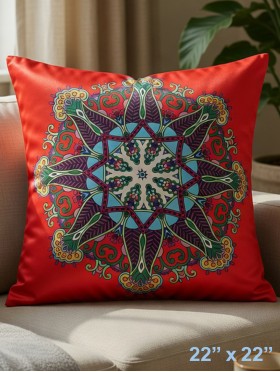 Abstract Print Silky-Touch Cushion & Filler